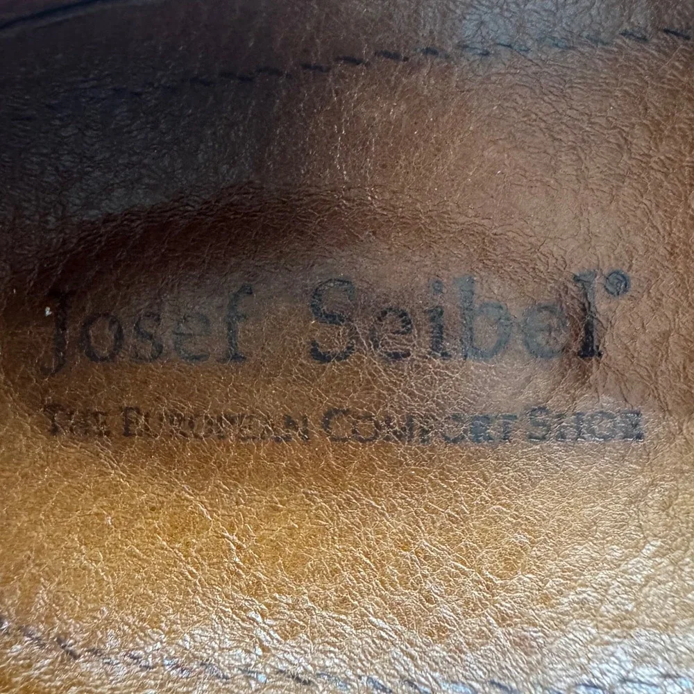 Josef Seibel Men's 45 Dark Brown‎ Leather Slip On Loafer Shoes Comfort